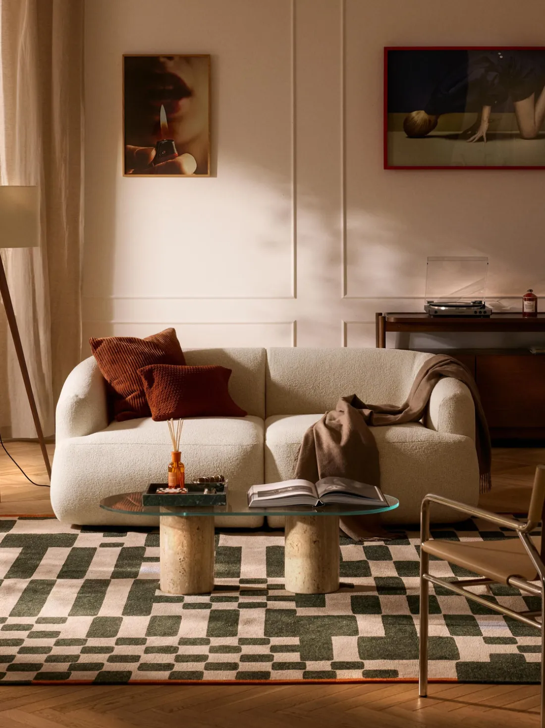 Sofá modular en tejido bouclé Sofia (2 plazas)