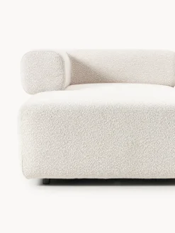 Sofá modular en tejido bouclé Anton (4 plazas), con reposapiés (izquierda/derecha)