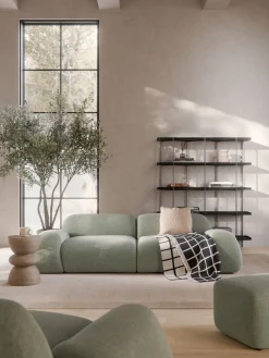 Sofá modular en tejido bouclé Wolke (3 plazas)