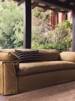 Sofá Nomad: 305 cm - lino, ocre (4 plazas)