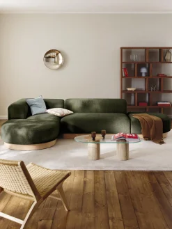 Sofá rinconera de borreguillo bouclé Natalie