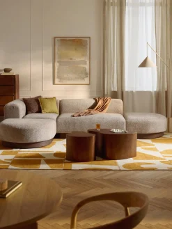 Sofá rinconera de borreguillo bouclé Natalie