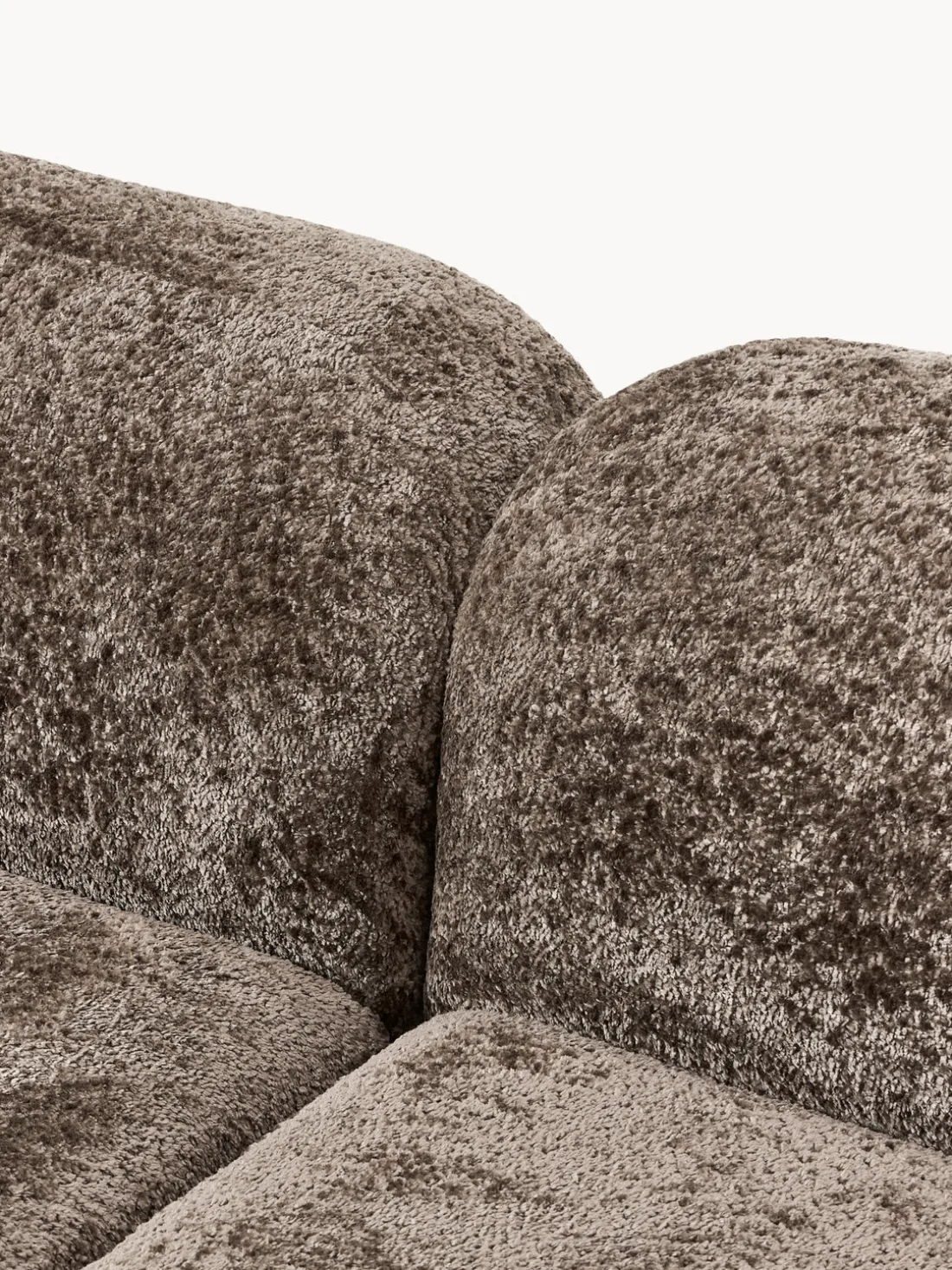 Sofá rinconera de borreguillo bouclé artesanal Wolke (4 plazas)