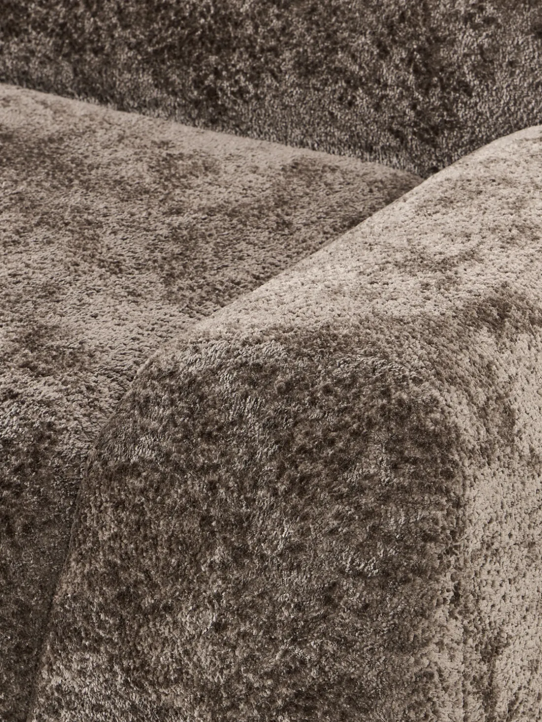 Sofá rinconera de borreguillo bouclé artesanal Wolke (4 plazas)