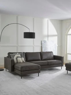 Sofá rinconera de cuero reciclado Hunter