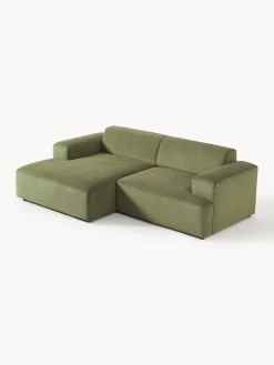 Sofá rinconera de pana Melva (3 plazas)