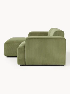 Sofá rinconera de pana Melva (3 plazas)