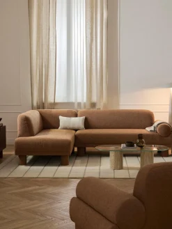 Sofá rinconera en tejido bouclé Lilo