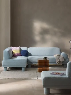 Sofá rinconera en tejido bouclé Lilo