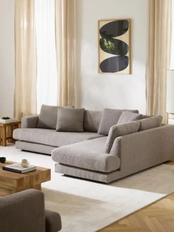 Sofá rinconera en tejido bouclé Tribeca