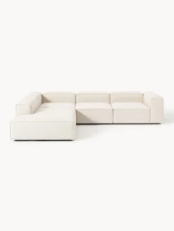 Sofá rinconera grande de mezcla de lino Lennon