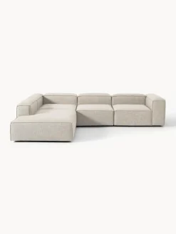 Sofá rinconera grande de mezcla de lino Lennon