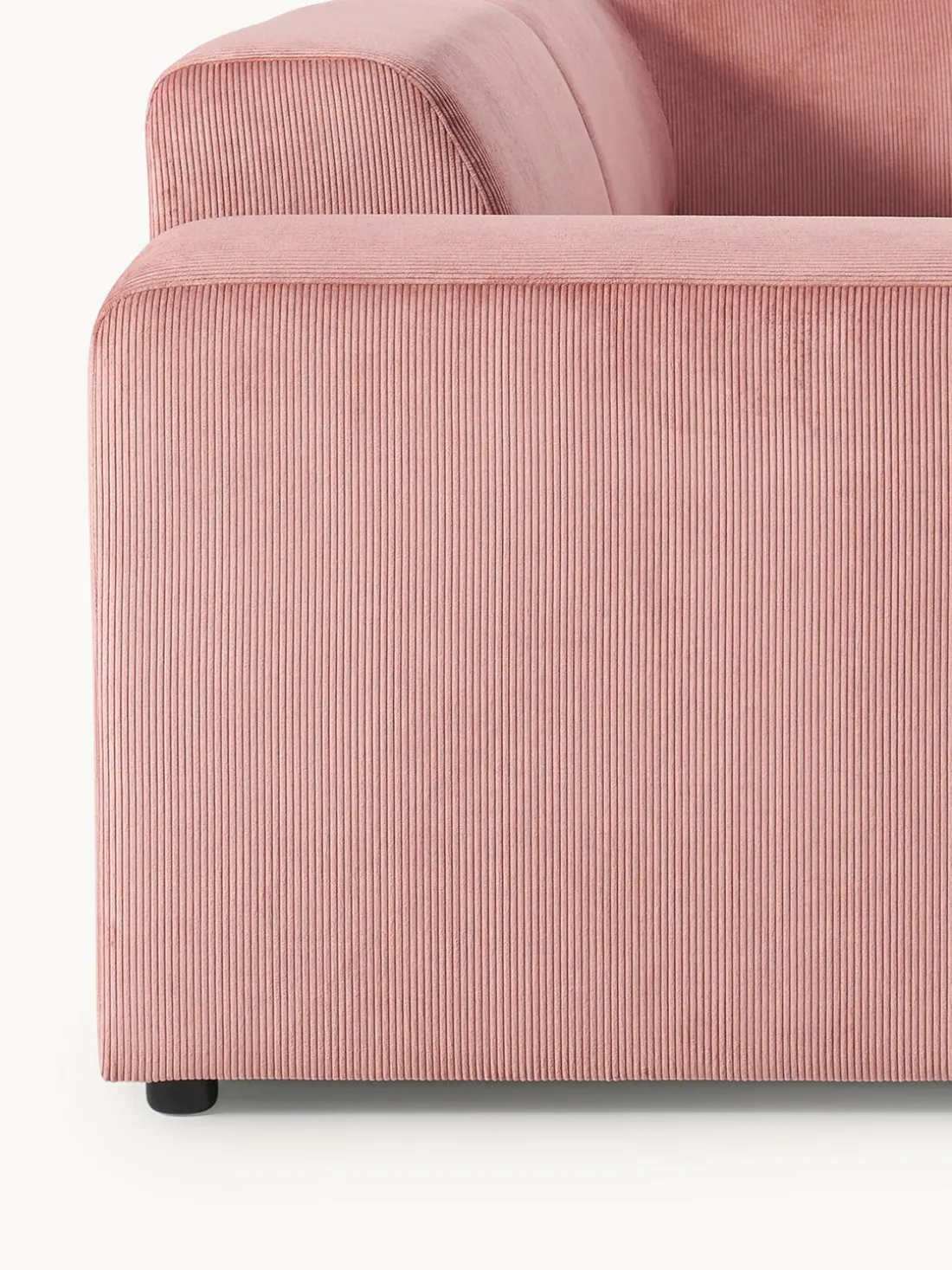 Sofá rinconera grande de pana Melva (4 plazas)