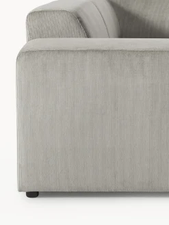 Sofá rinconera grande de pana Melva (4 plazas)