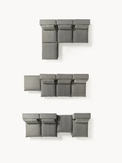 Sofá rinconera grande modular con reposapiés Felix