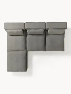 Sofá rinconera grande modular con reposapiés Felix