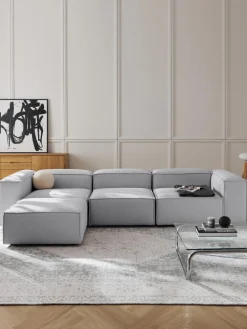 Sofá rinconera modular con reposapiés izquierdo/derecho Lennon (4 plazas)