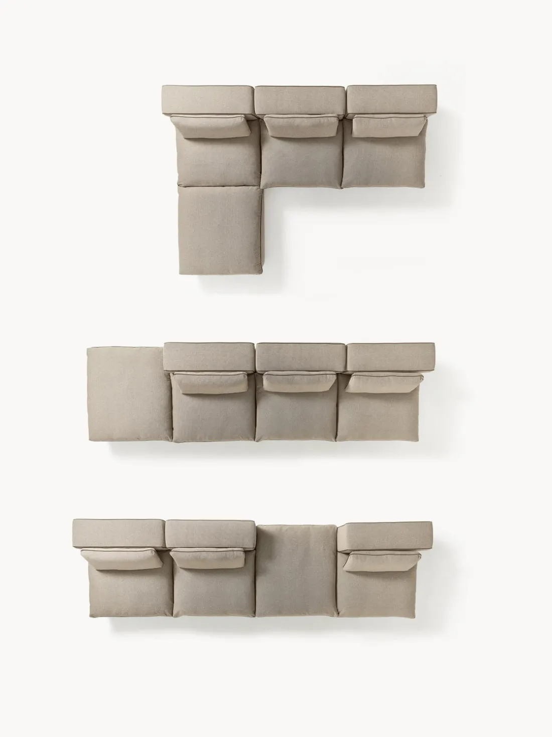 Sofá rinconera modular con reposapiés izquierdo/derecho Felix