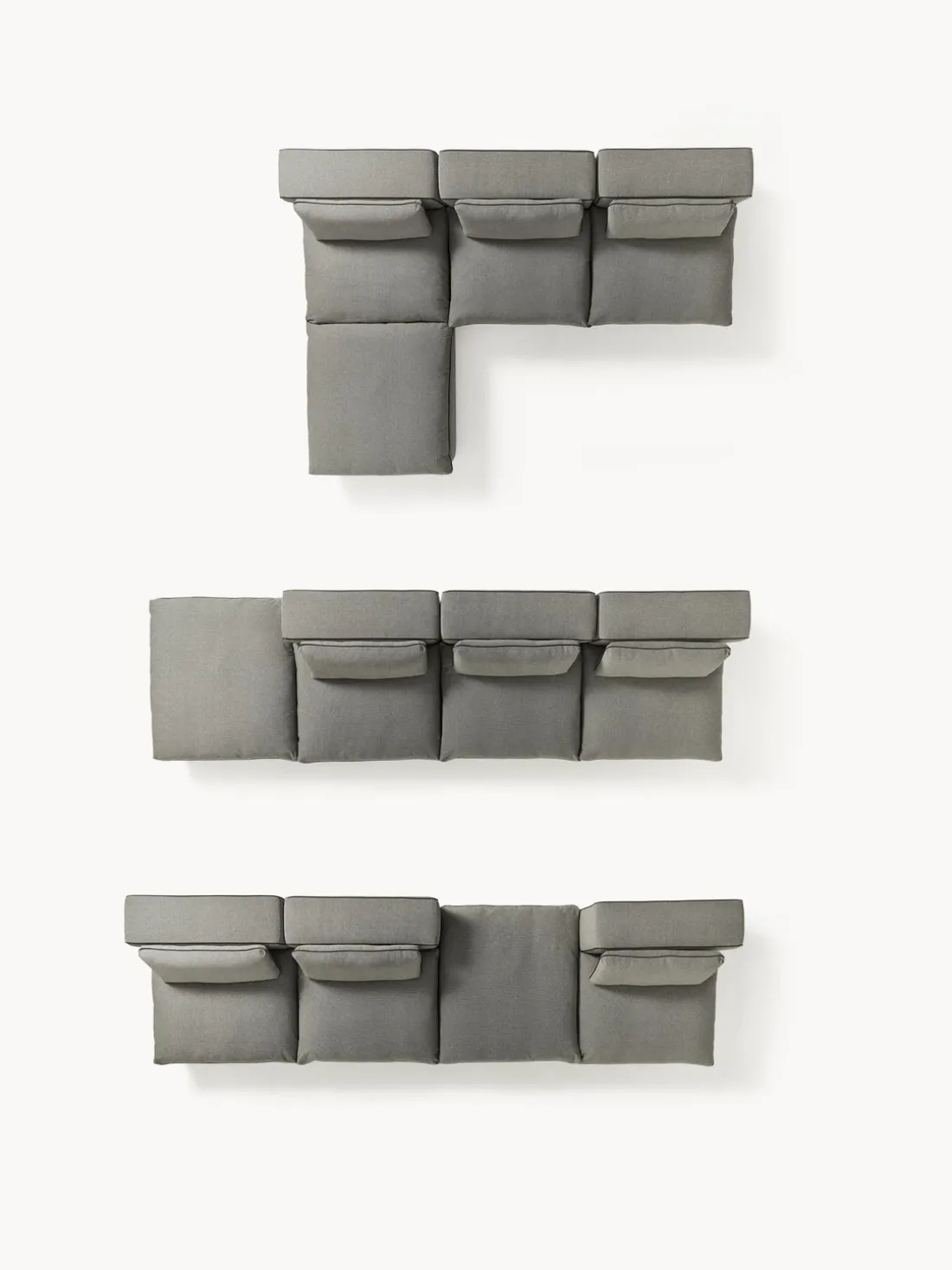 Sofá rinconera modular con reposapiés izquierdo/derecho Felix