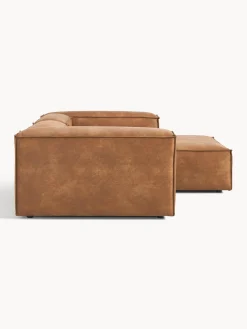 Sofá rinconera modular de cuero Lennon