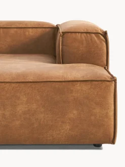 Sofá rinconera modular de cuero Lennon