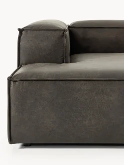 Sofá rinconera modular de cuero reciclado Lennon