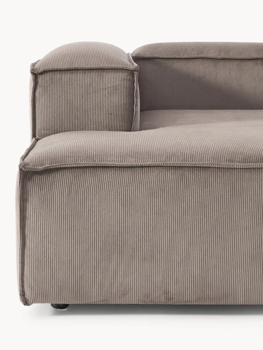 Sofá rinconera modular de pana Lennon