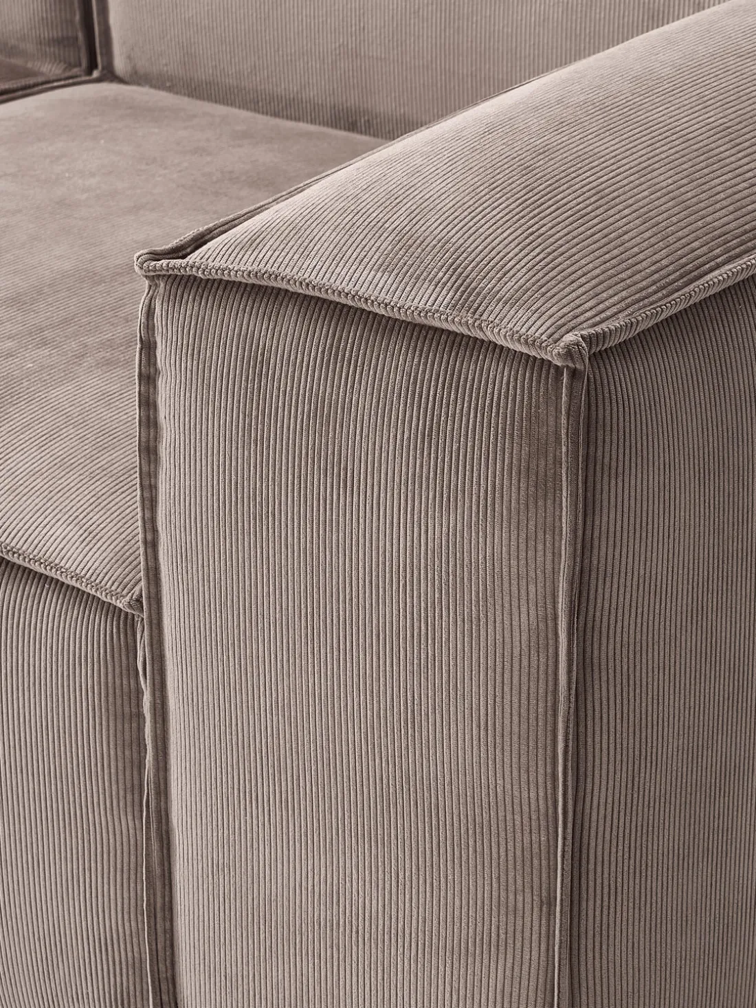 Sofá rinconera modular de pana Lennon