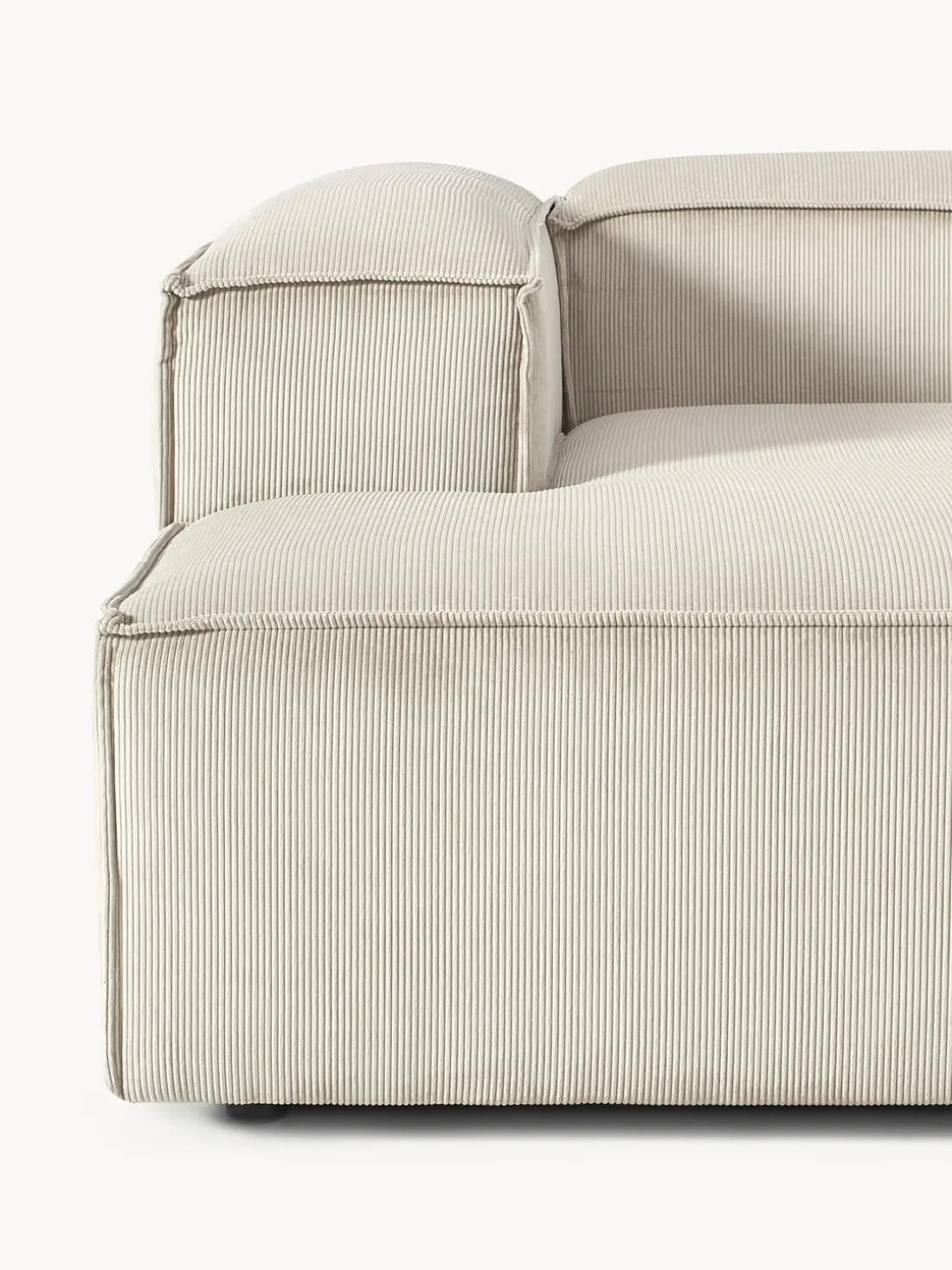 Sofá rinconera modular de pana Lennon