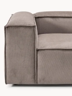 Sofá rinconera modular de pana con reposapiés izquierdo/derecho Lennon (4 plazas)