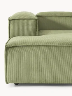 Sofá rinconera modular de pana Lennon