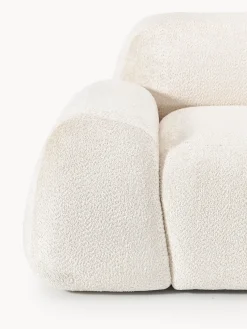 Sofá rinconera modular de borreguillo bouclé Wolke (4 plazas)