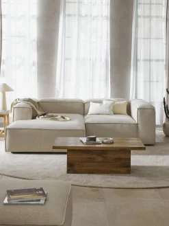 Sofá rinconera modular de mezcla de lino Lennon