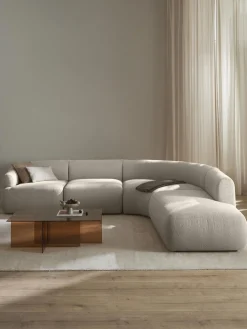 Sofá rinconera modular en tejido bouclé Sofia (4 plazas)