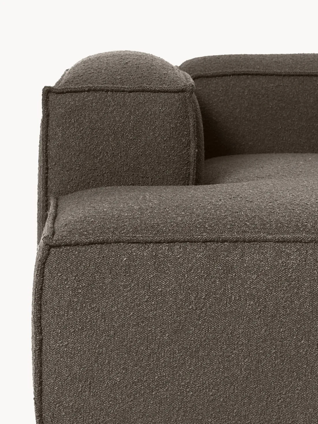 Sofá rinconera modular en tejido bouclé Lennon