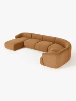 Sofá rinconera modular en tejido bouclé Sofia