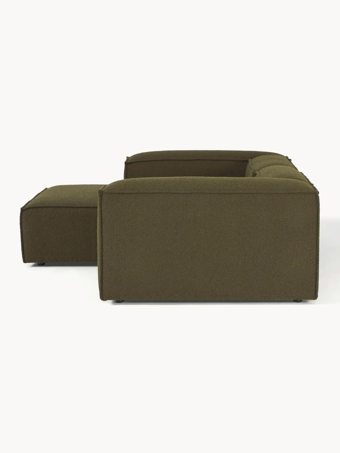 Sofá rinconera modular en tejido bouclé Lennon