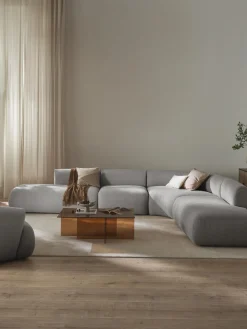 Sofá rinconera modular en tejido bouclé Sofia (4 plazas)