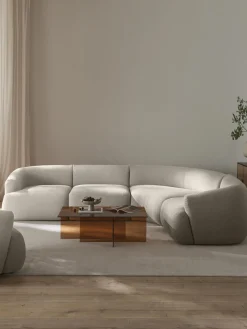 Sofá rinconera modular en tejido bouclé Sofia (4 plazas)