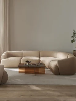 Sofá rinconera modular en tejido bouclé Sofia (4 plazas)