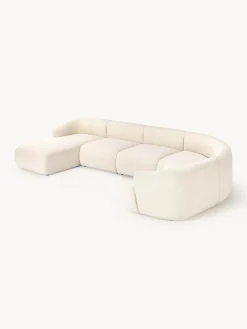 Sofá rinconera modular en tejido bouclé Sofia