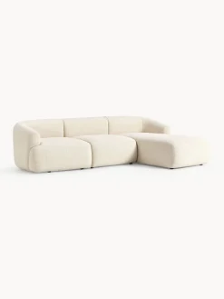 Sofá rinconera modular en tejido bouclé Sofia (3 plazas)