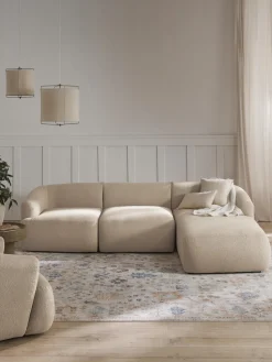 Sofá rinconera modular en tejido bouclé Sofia (3 plazas)