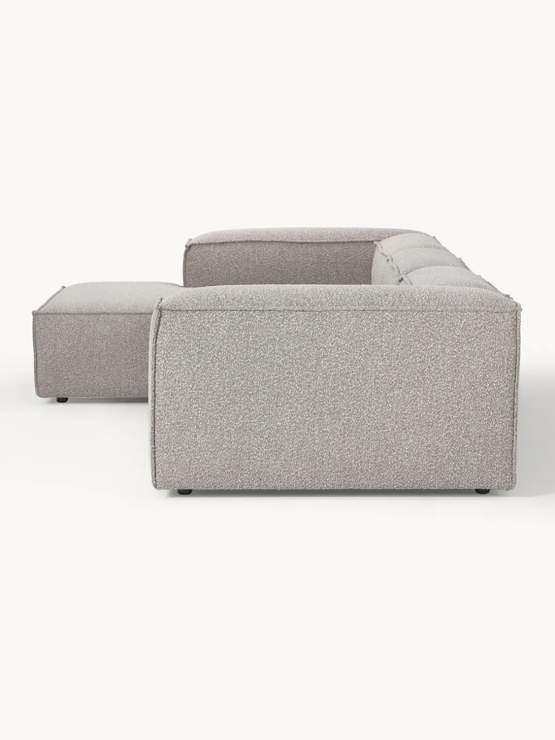 Sofá rinconera modular en tejido bouclé Lennon