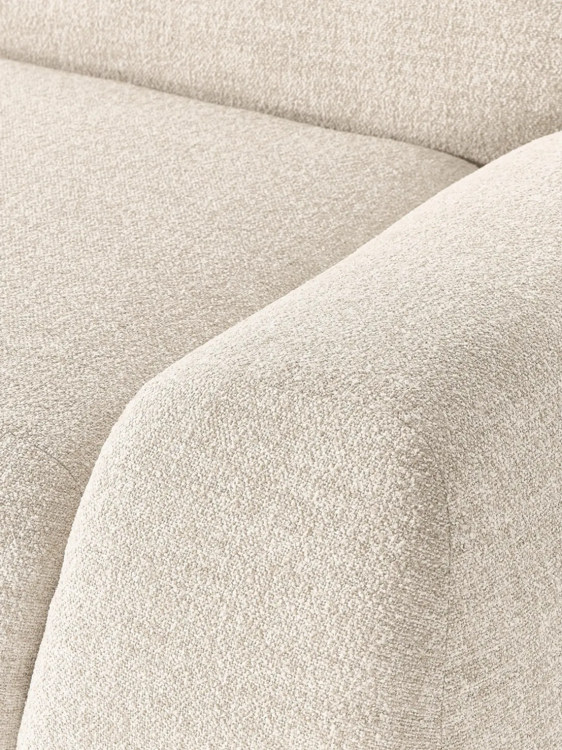 Sofá rinconera modular en tejido bouclé Wolke (4 plazas)