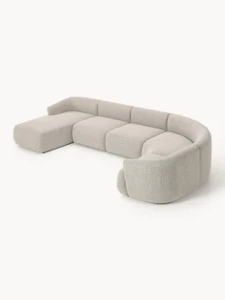 Sofá rinconera modular en tejido bouclé Sofia