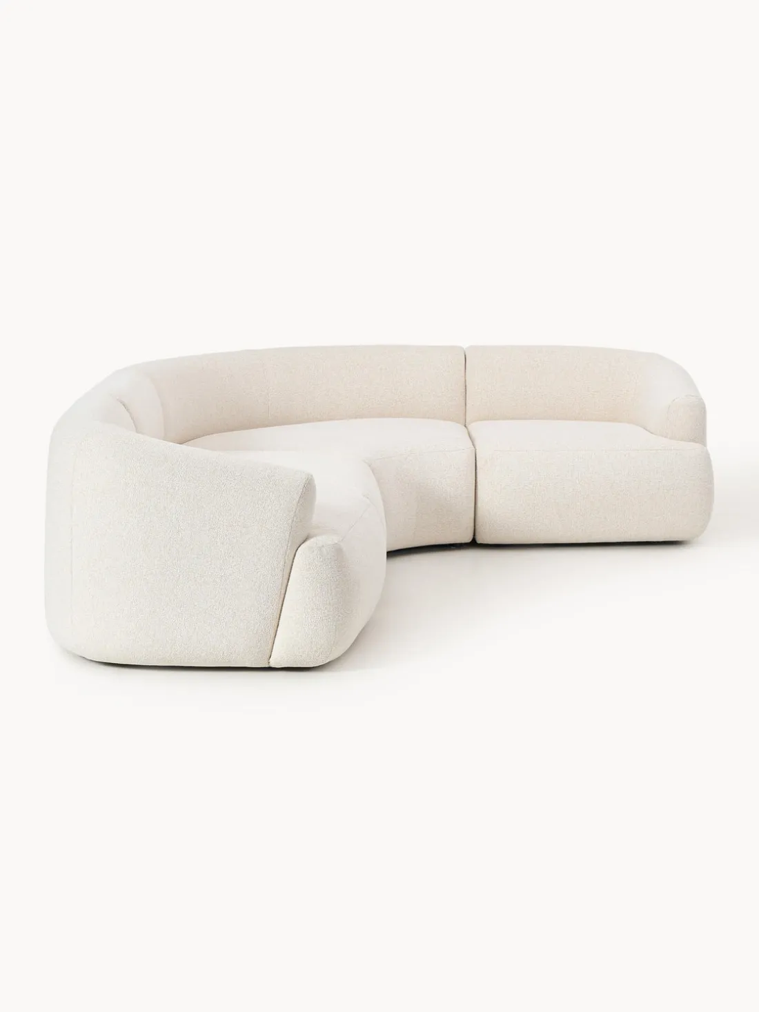 Sofá rinconera modular en tejido bouclé Sofia (4 plazas)