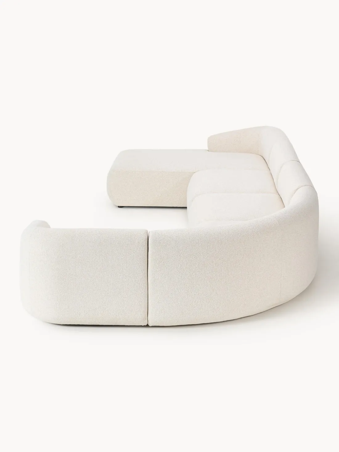 Sofá rinconera modular en tejido bouclé Sofia