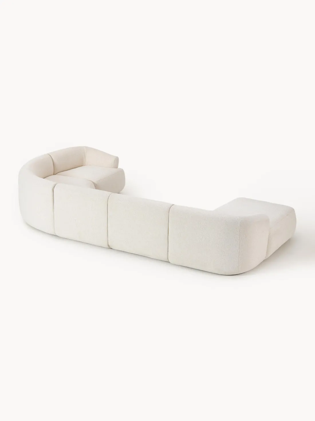 Sofá rinconera modular en tejido bouclé Sofia