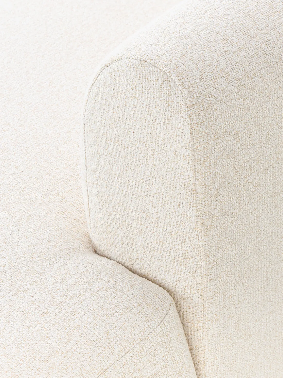 Sofá rinconera modular en tejido bouclé Sofia